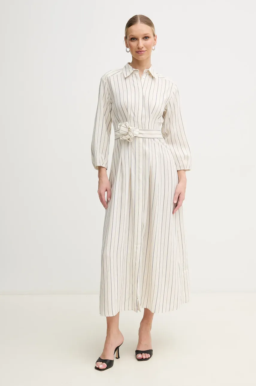 Marella rochie DENIS culoarea bej, maxi, dreaptă, 2513221111200