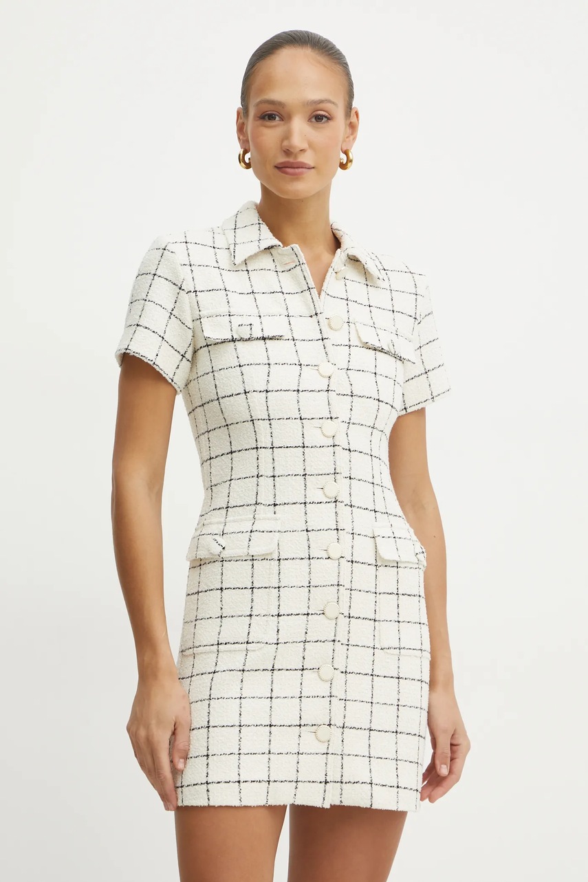 Marella rochie VIDIM culoarea bej, mini, dreaptă, 2513221181200