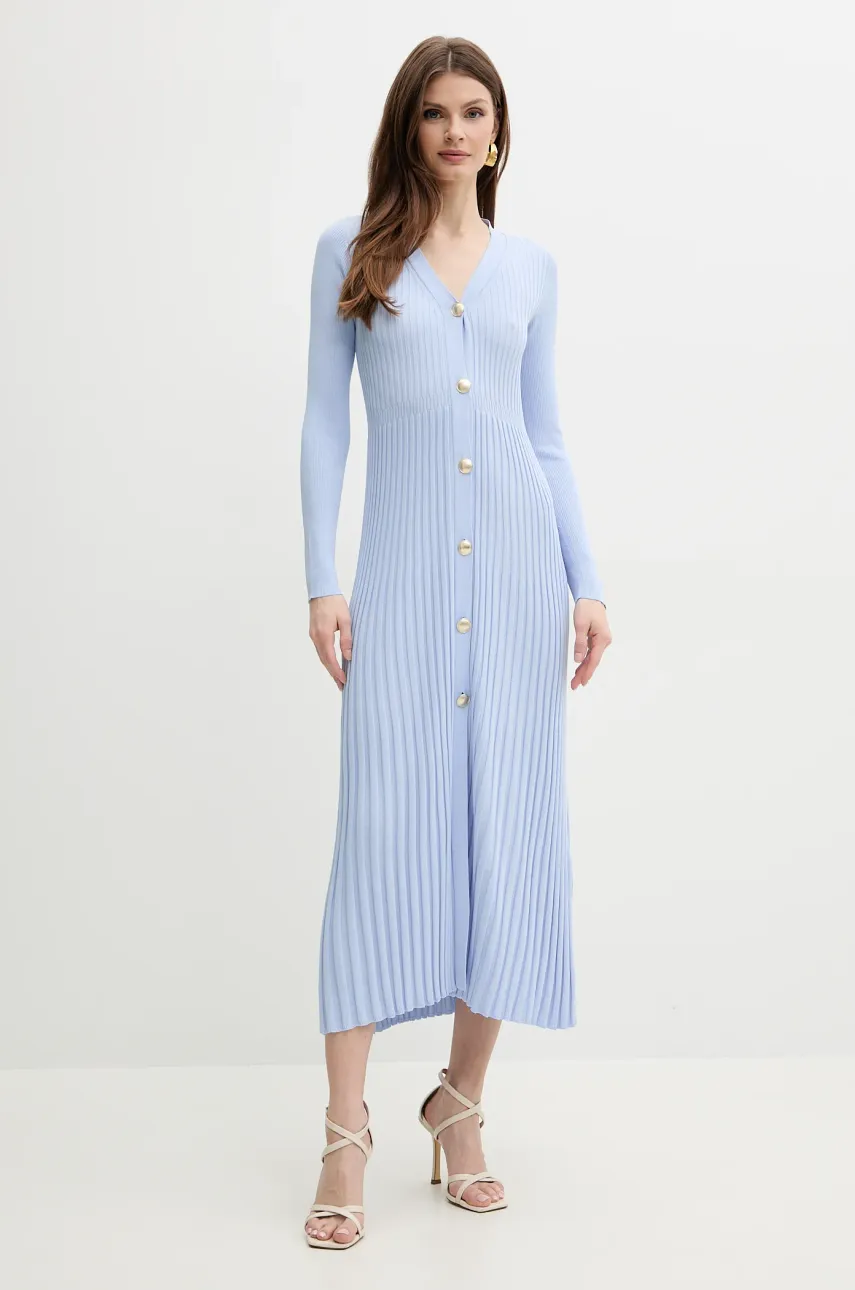 Marella sukienka FILLY kolor niebieski maxi rozkloszowana 2513321061200