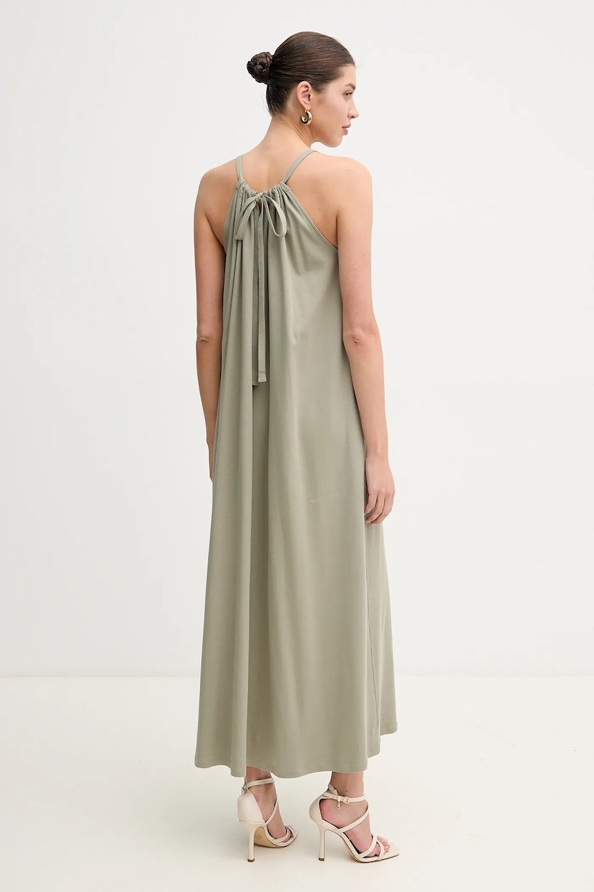 Хлопковое платье Marella OREL цвет зелёный maxi oversize 2513621015200 Хлопковое платье Marella OREL цвет зелёный maxi oversize 2513621015200