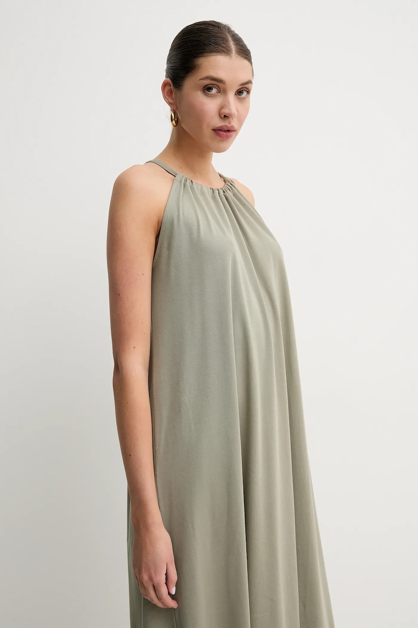 Бавовняна сукня Marella OREL колір зелений maxi oversize 2513621015200