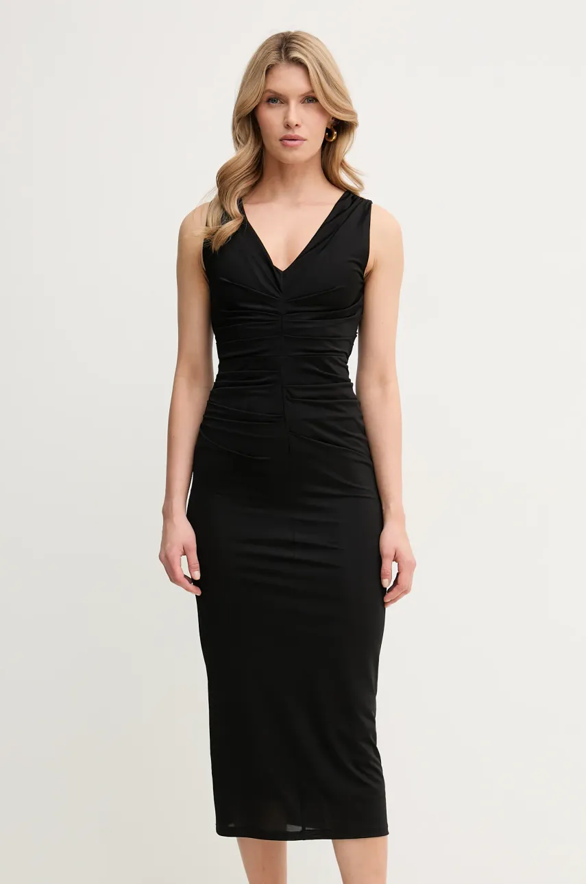 Marella rochie HARALD culoarea negru, maxi, mulată, 2513621022200