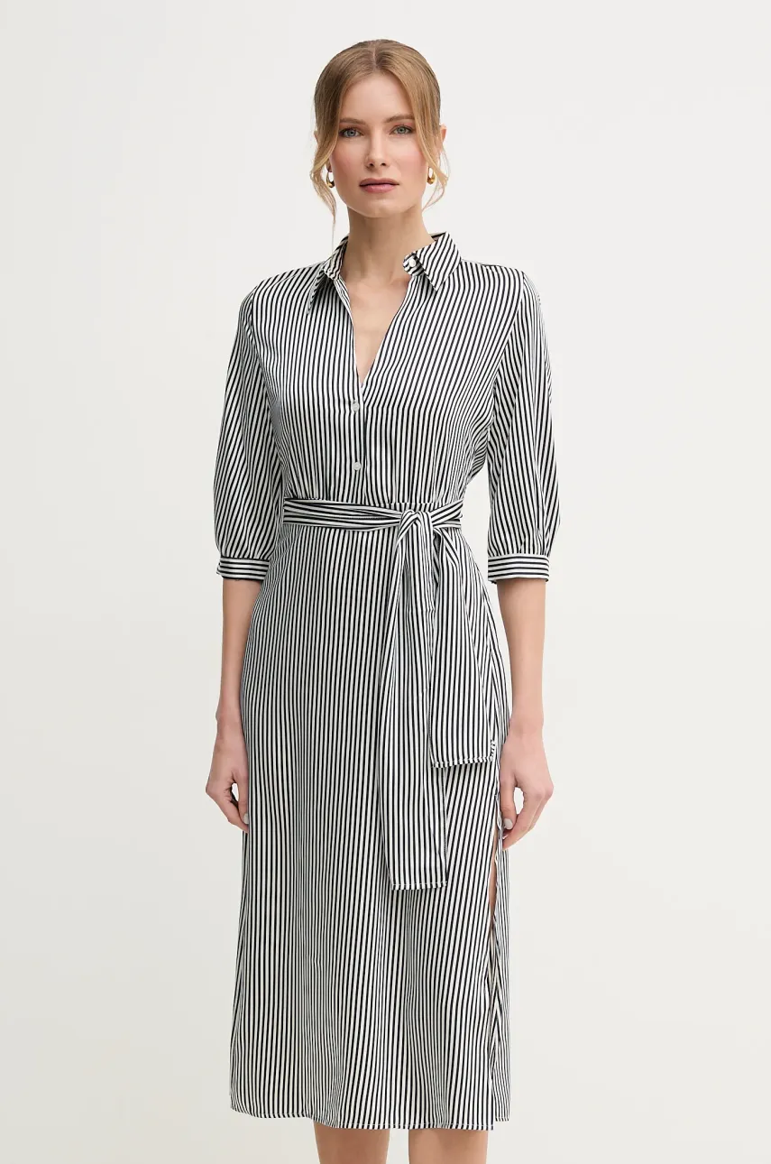 Marella rochie Emme by Marella culoarea bleumarin, midi, evazată, 2515221071200