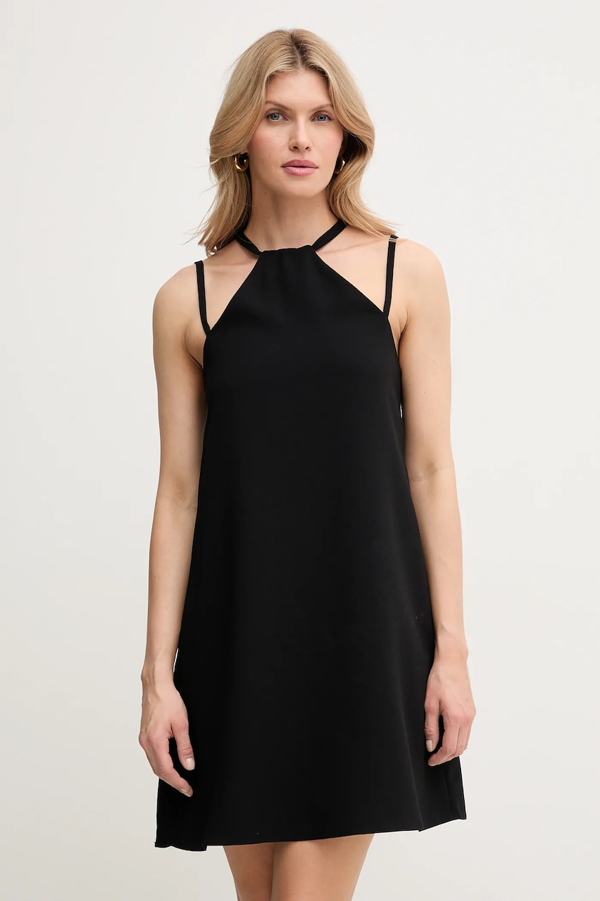 Marella rochie Emme by Marella culoarea negru, mini, evazati, 2515221122200 Marella rochie Emme by Marella culoarea negru, mini, evazati, 2515221122200