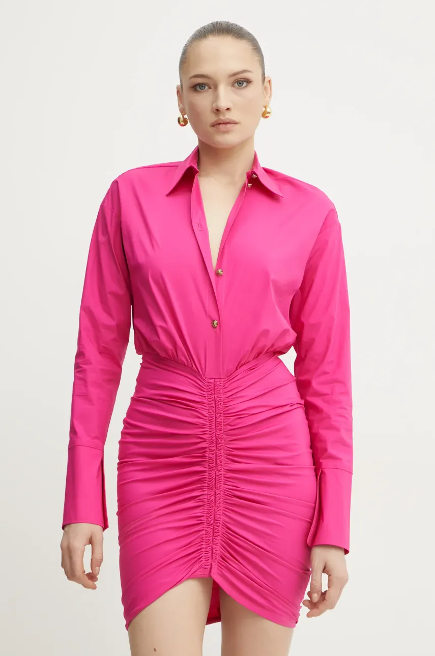 Versace Jeans Couture rochie culoarea roz, mini, mulată, 78HAO902 N0431