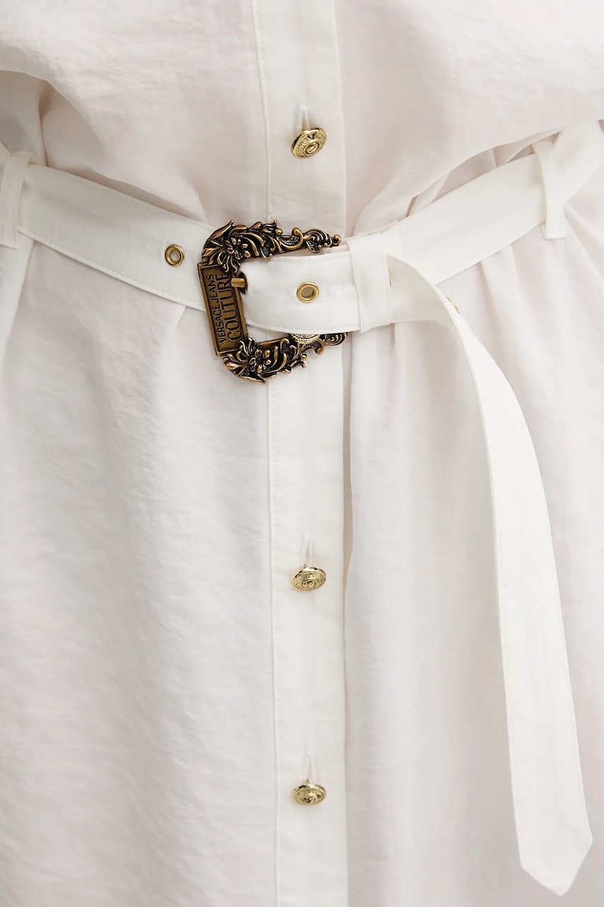 Сукня Versace Jeans Couture колір бежевий mini пряма 78HAO911 N0433