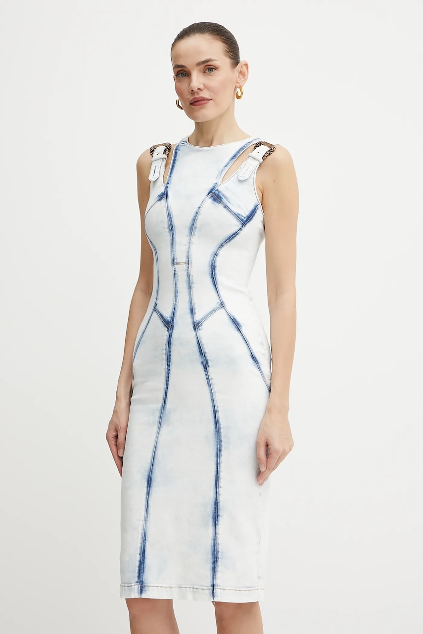 Джинсова сукня Versace Jeans Couture midi облягаюча 78HAO95R DW063RS5