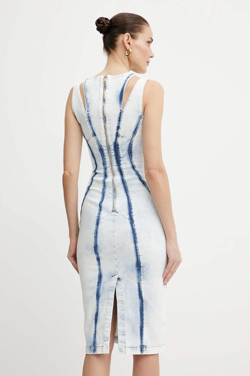 Джинсова сукня Versace Jeans Couture midi облягаюча 78HAO95R DW063RS5