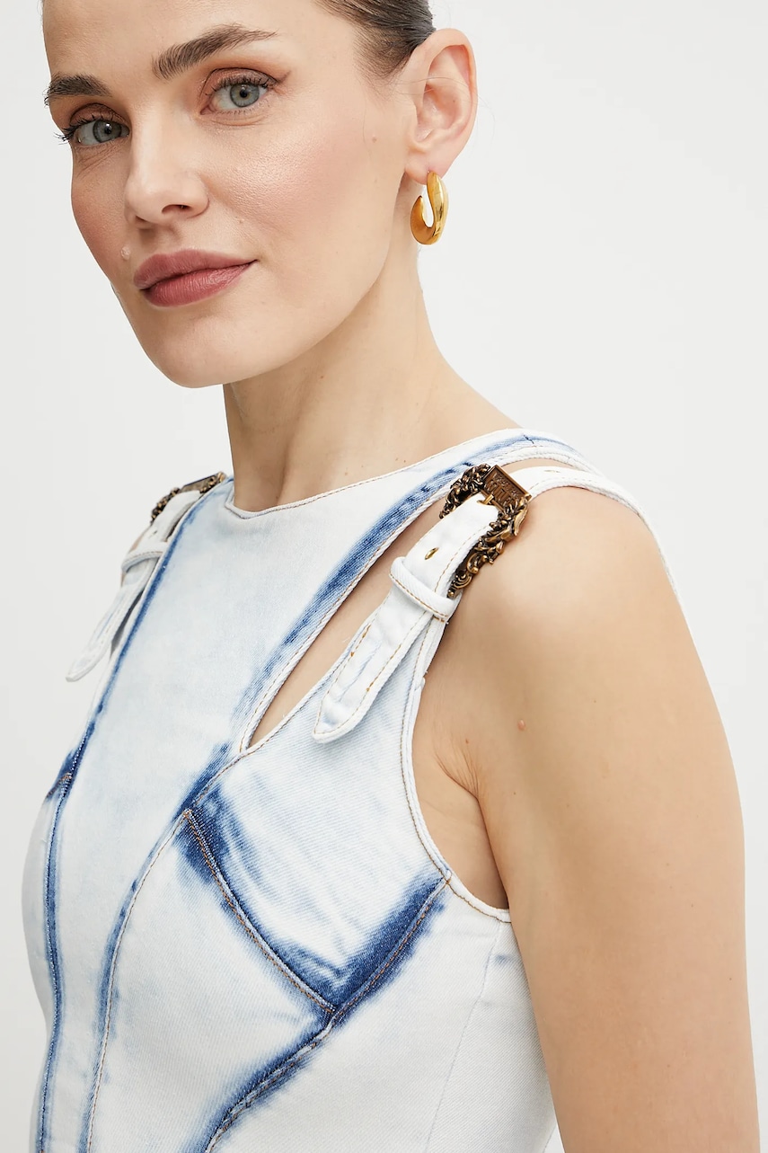 Джинсова сукня Versace Jeans Couture midi облягаюча 78HAO95R DW063RS5