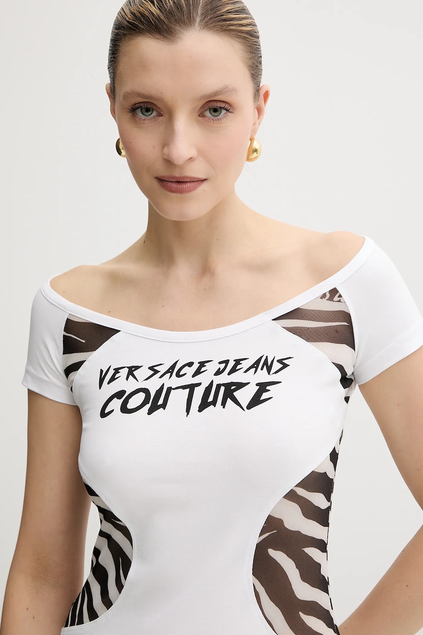 Сукня Versace Jeans Couture колір білий mini облягаюче 78HAO9A6 J0020