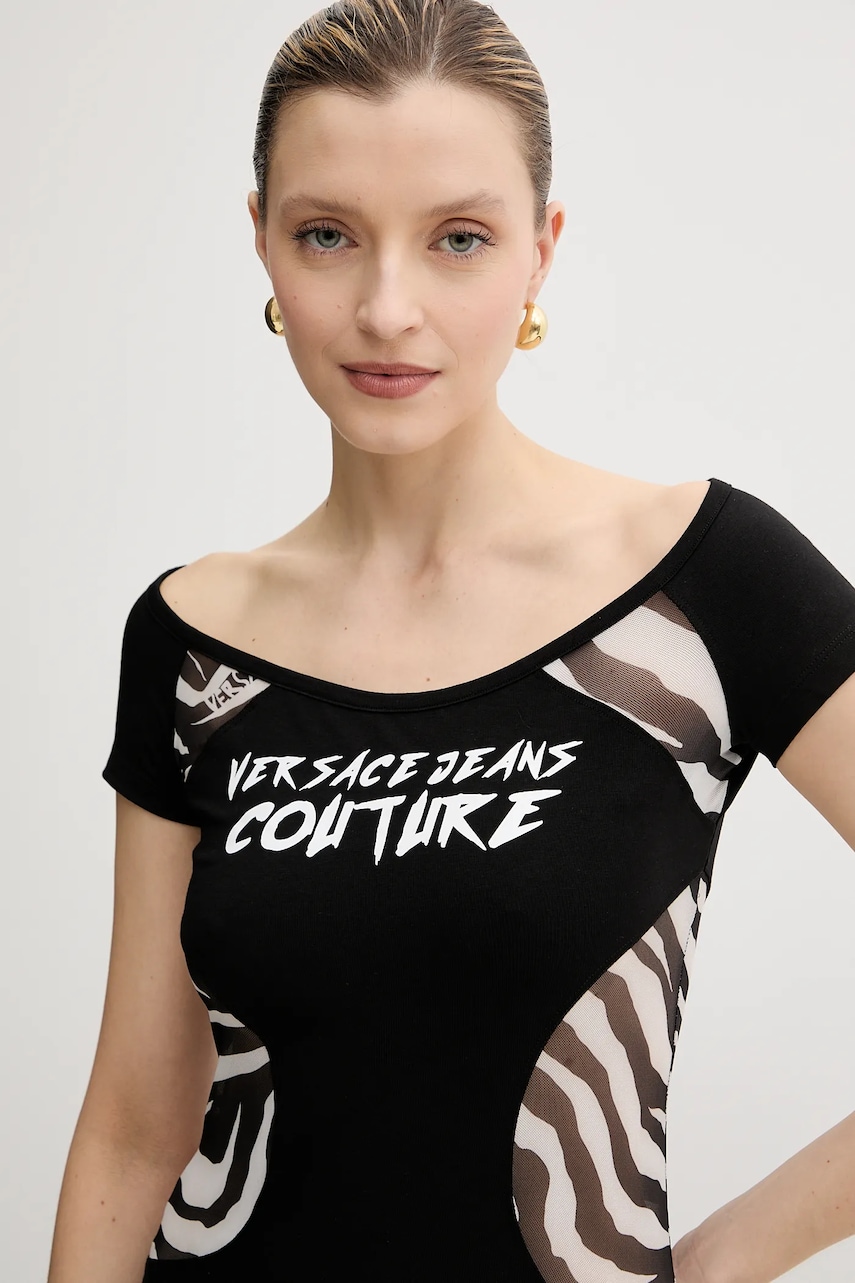 Сукня Versace Jeans Couture колір чорний mini облягаюче 78HAO9A6 J0020