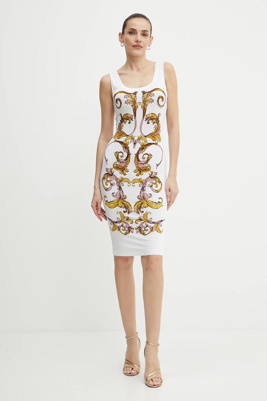 Платье Versace Jeans Couture цвет белый mini облегающее 78HAO9P6 JS473 Платье Versace Jeans Couture цвет белый mini облегающее 78HAO9P6 JS473