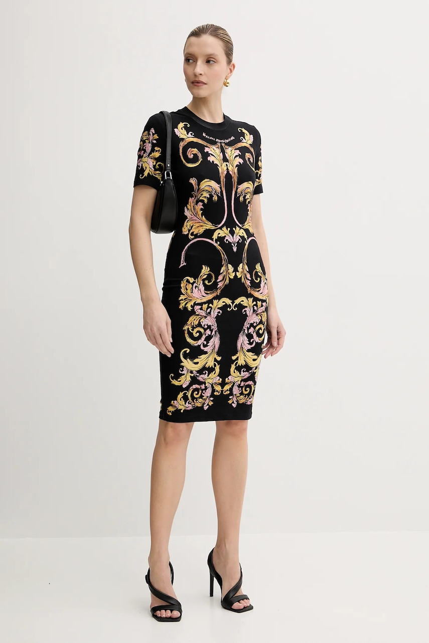 Сукня Versace Jeans Couture колір чорний mini облягаюче 78HAO9P9 JS466