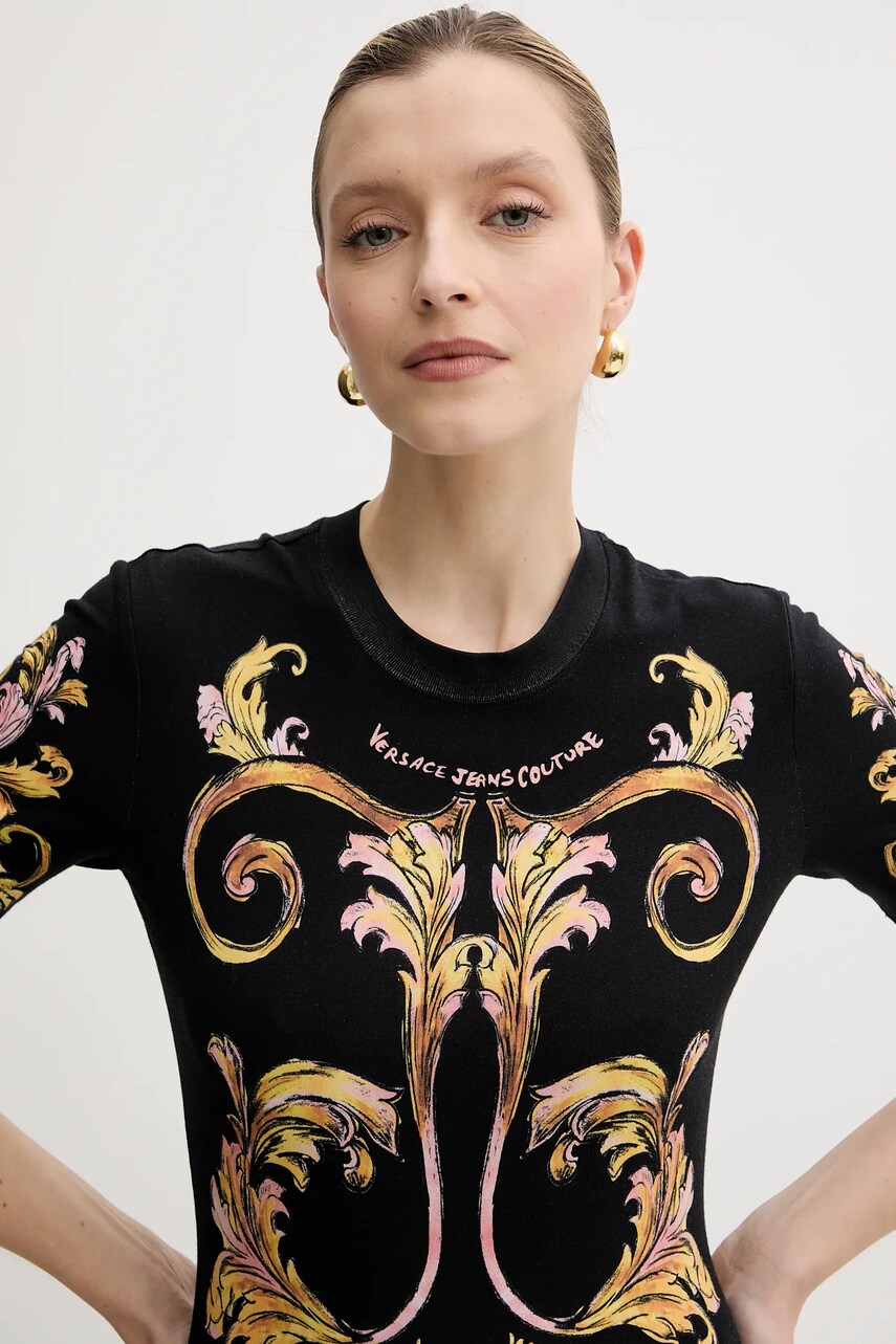 Сукня Versace Jeans Couture колір чорний mini облягаюче 78HAO9P9 JS466
