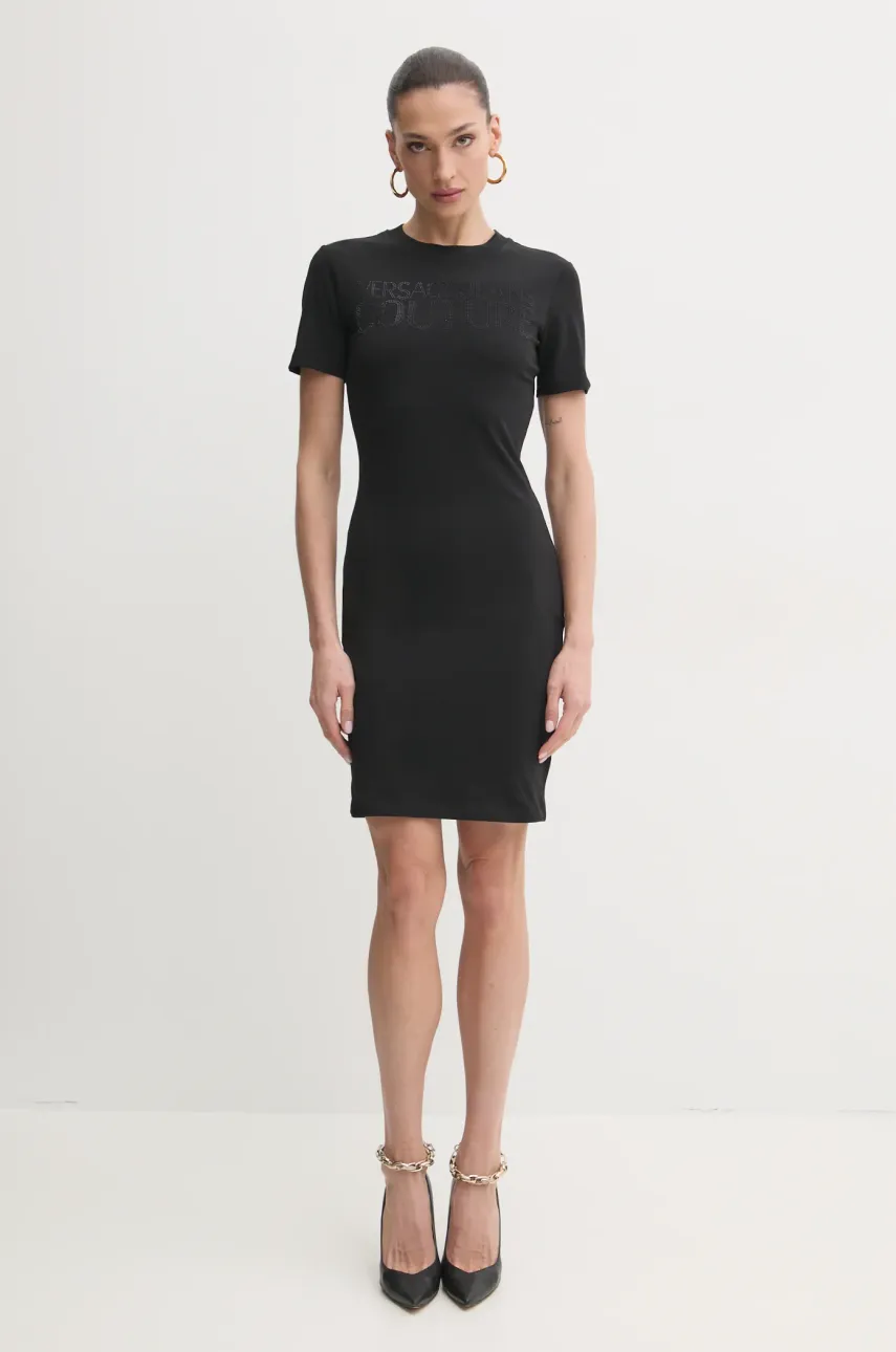 Платье Versace Jeans Couture цвет чёрный mini облегающее 78HAOS04 CJ01S Платье Versace Jeans Couture цвет чёрный mini облегающее 78HAOS04 CJ01S