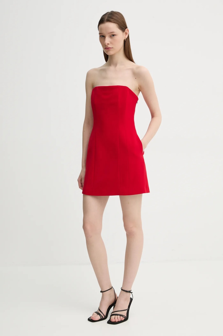Платье A.L.C. цвет красный mini облегающее 6DRES01758 Платье A.L.C. цвет красный mini облегающее 6DRES01758