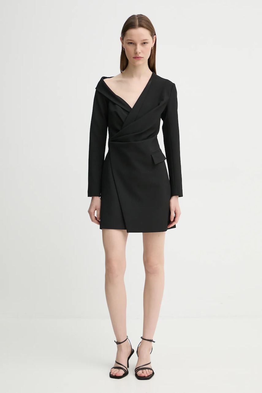 Сукня A.L.C. колір чорний mini розкльошена 6DRES02536