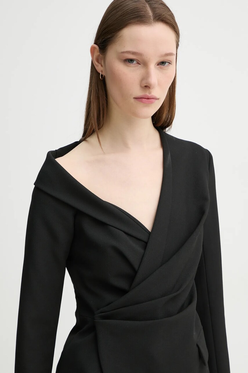 Сукня A.L.C. колір чорний mini розкльошена 6DRES02536
