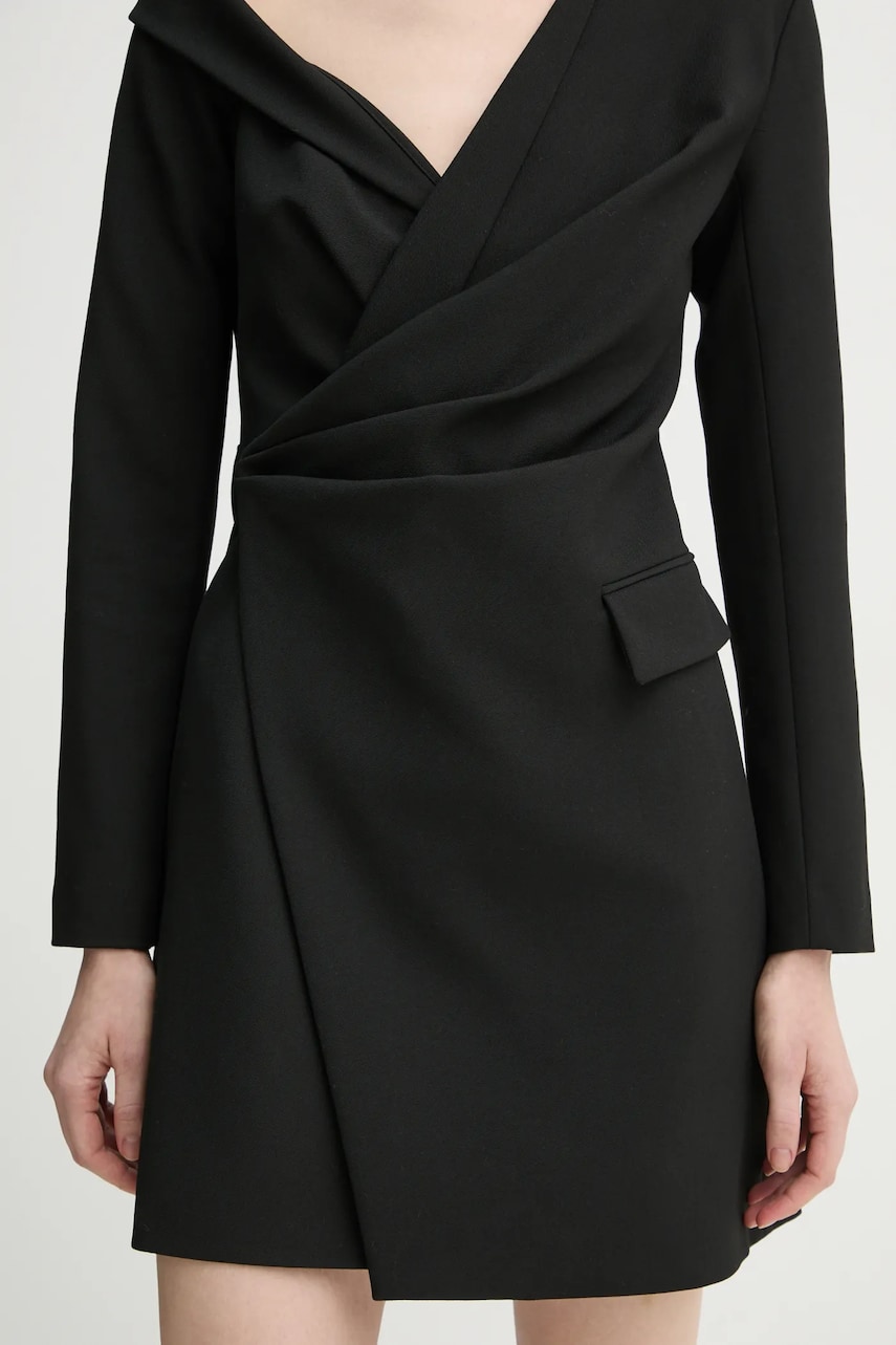 Сукня A.L.C. колір чорний mini розкльошена 6DRES02536