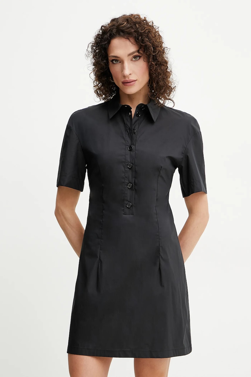 Сукня Patrizia Pepe колір чорний mini розкльошена 2A2899 A570