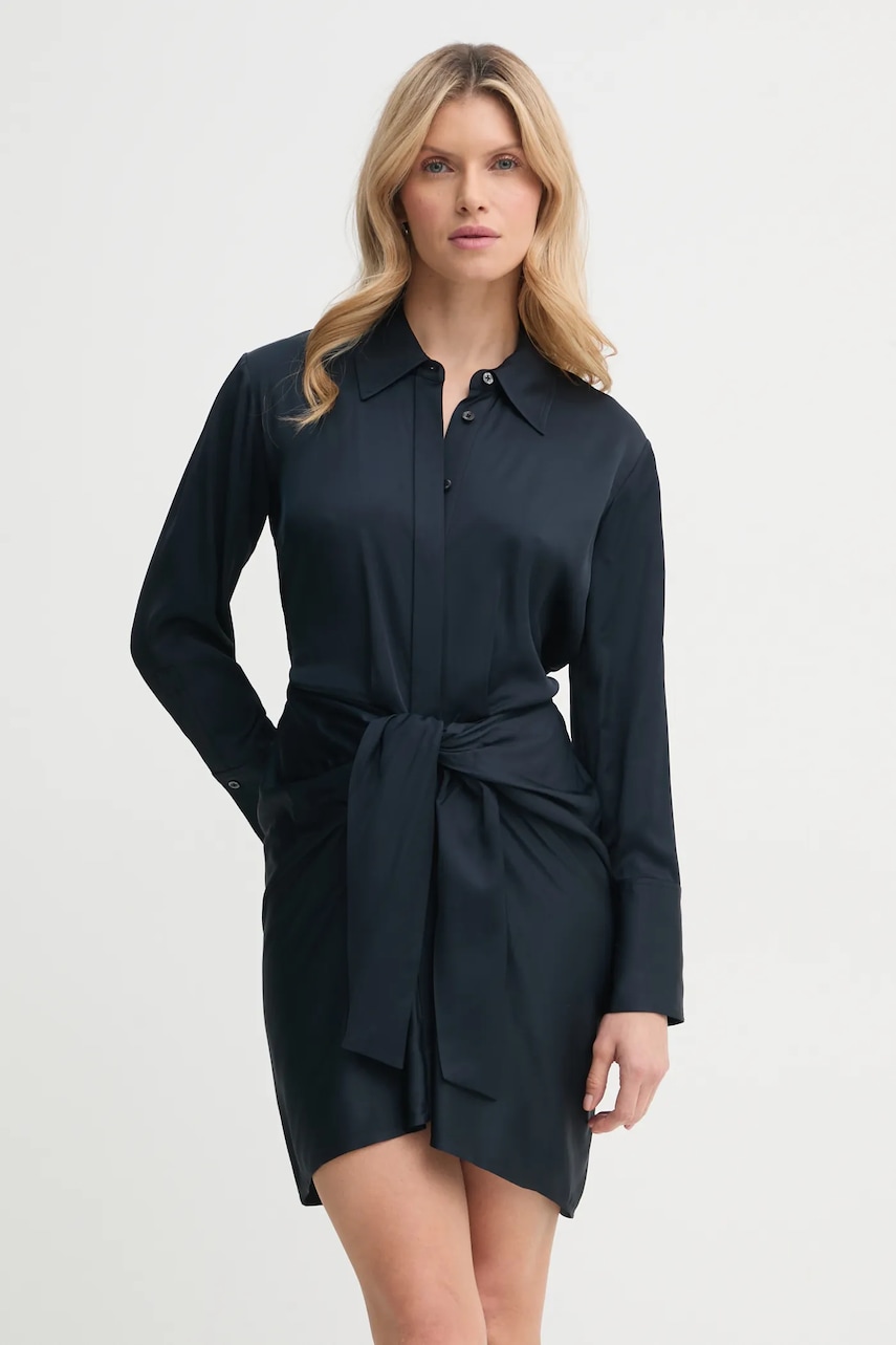 Сукня A.L.C. колір синій mini облягаюча 6DRES02524