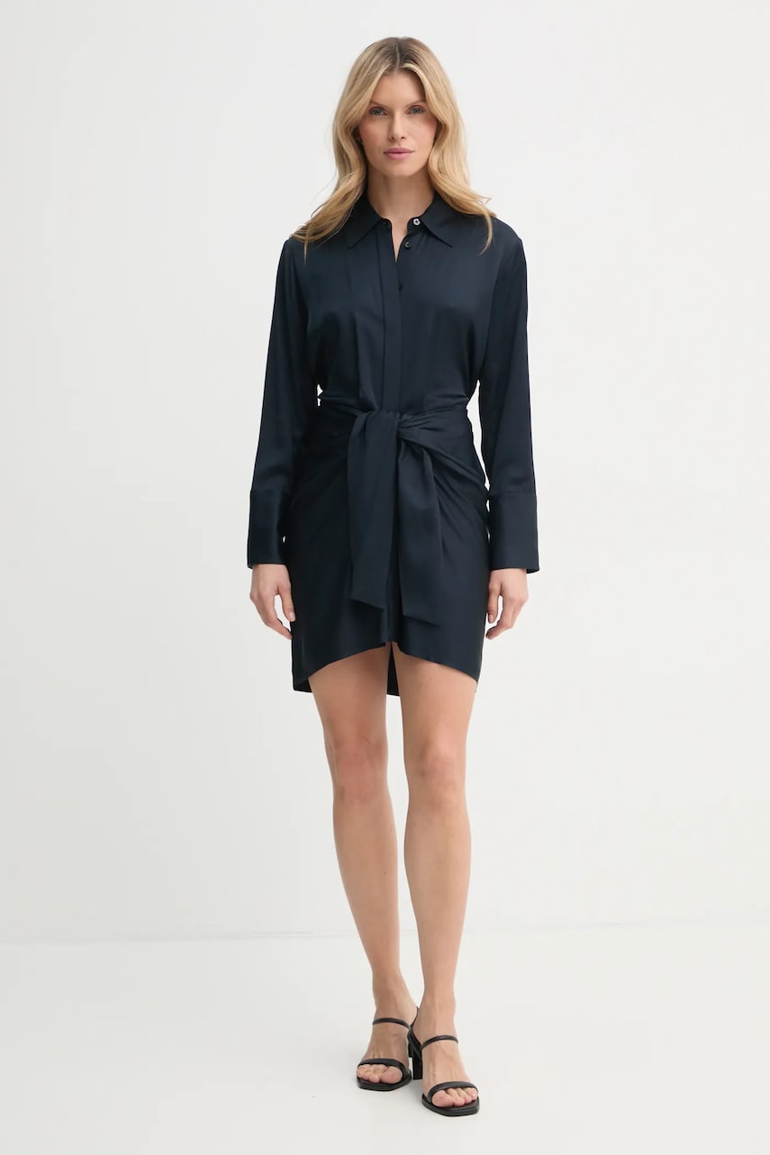 Сукня A.L.C. колір синій mini облягаюча 6DRES02524