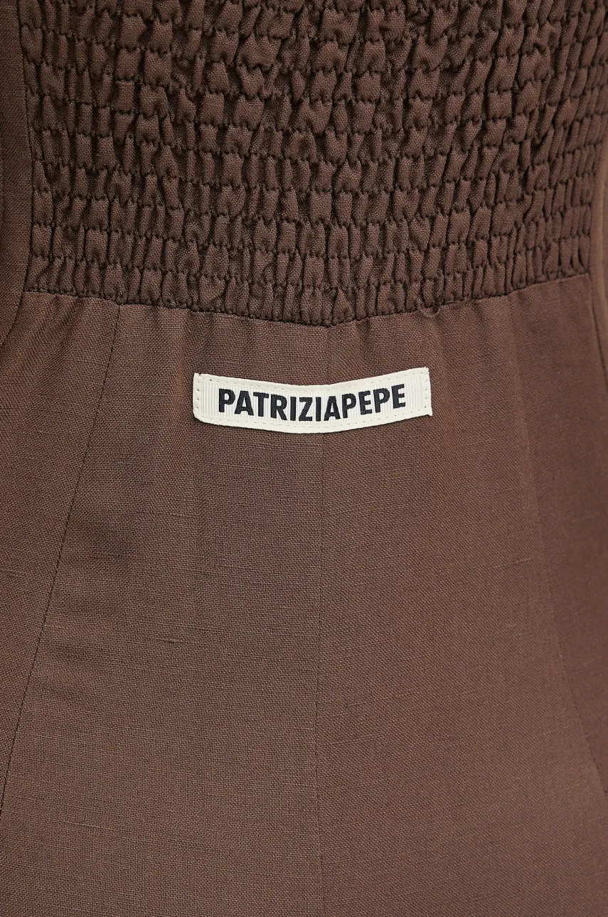 Šaty s prímesou ľanu Patrizia Pepe