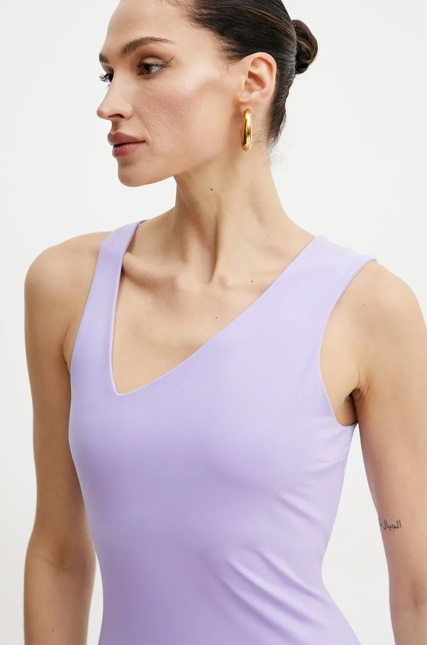 Платье Patrizia Pepe цвет фиолетовый midi облегающее 2A2912 J129 Платье Patrizia Pepe цвет фиолетовый midi облегающее 2A2912 J129