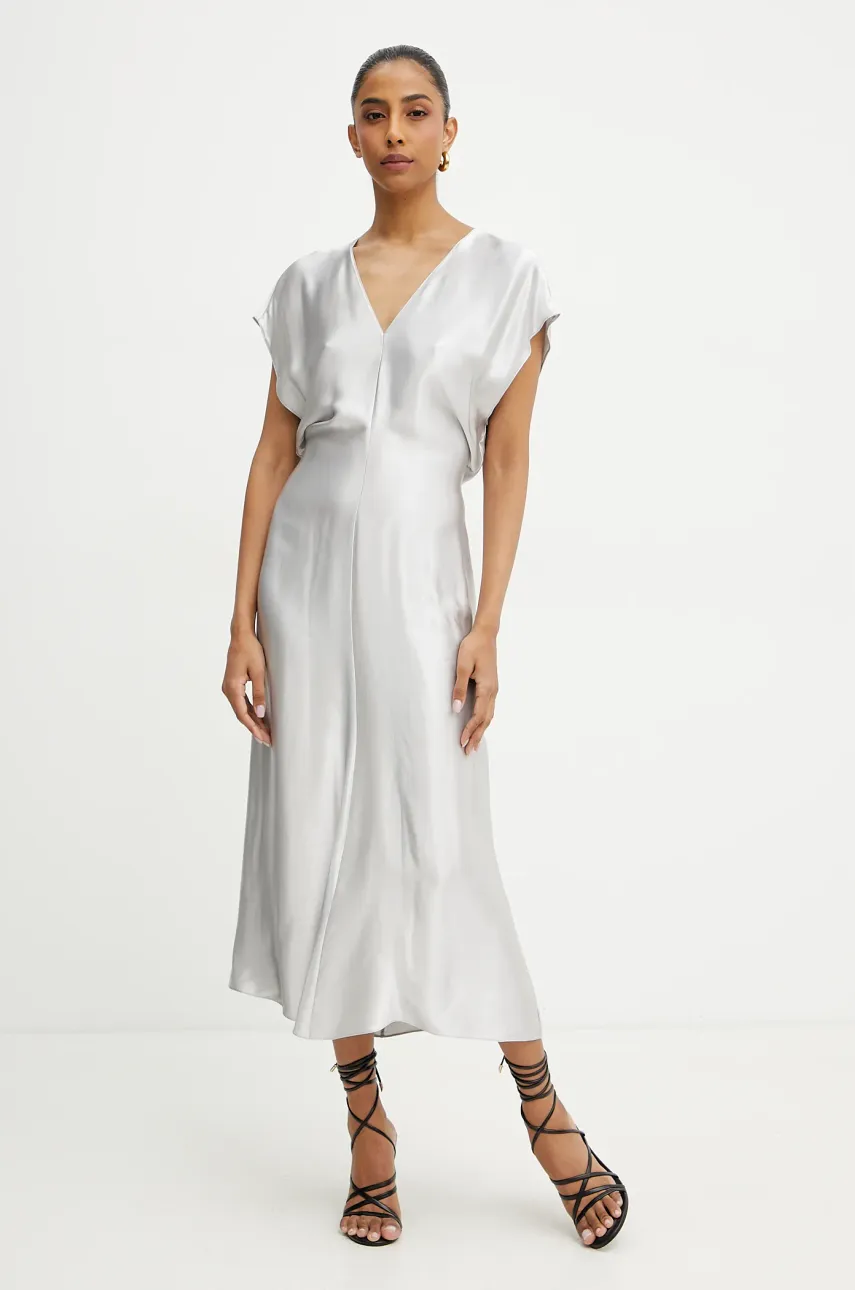 Платье Patrizia Pepe цвет серый maxi прямое 2A2920 A591 Платье Patrizia Pepe цвет серый maxi прямое 2A2920 A591