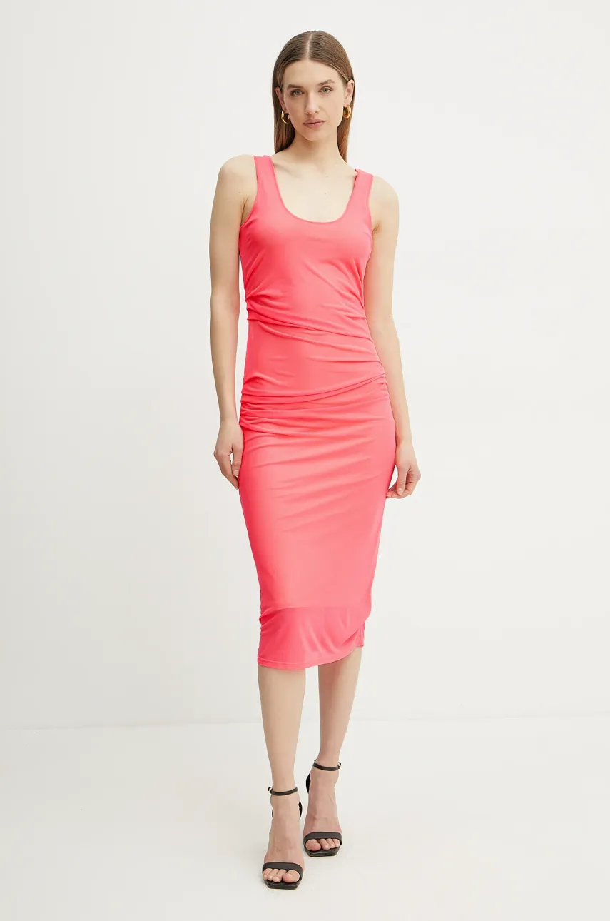 Šaty Patrizia Pepe růžová barva, midi, 2A2944 J292