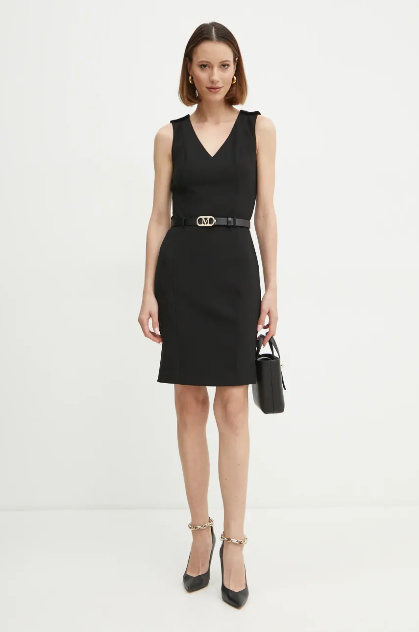 Платье Marciano Guess MASHA цвет чёрный midi прямое 5RGK10 6302A Платье Marciano Guess MASHA цвет чёрный midi прямое 5RGK10 6302A