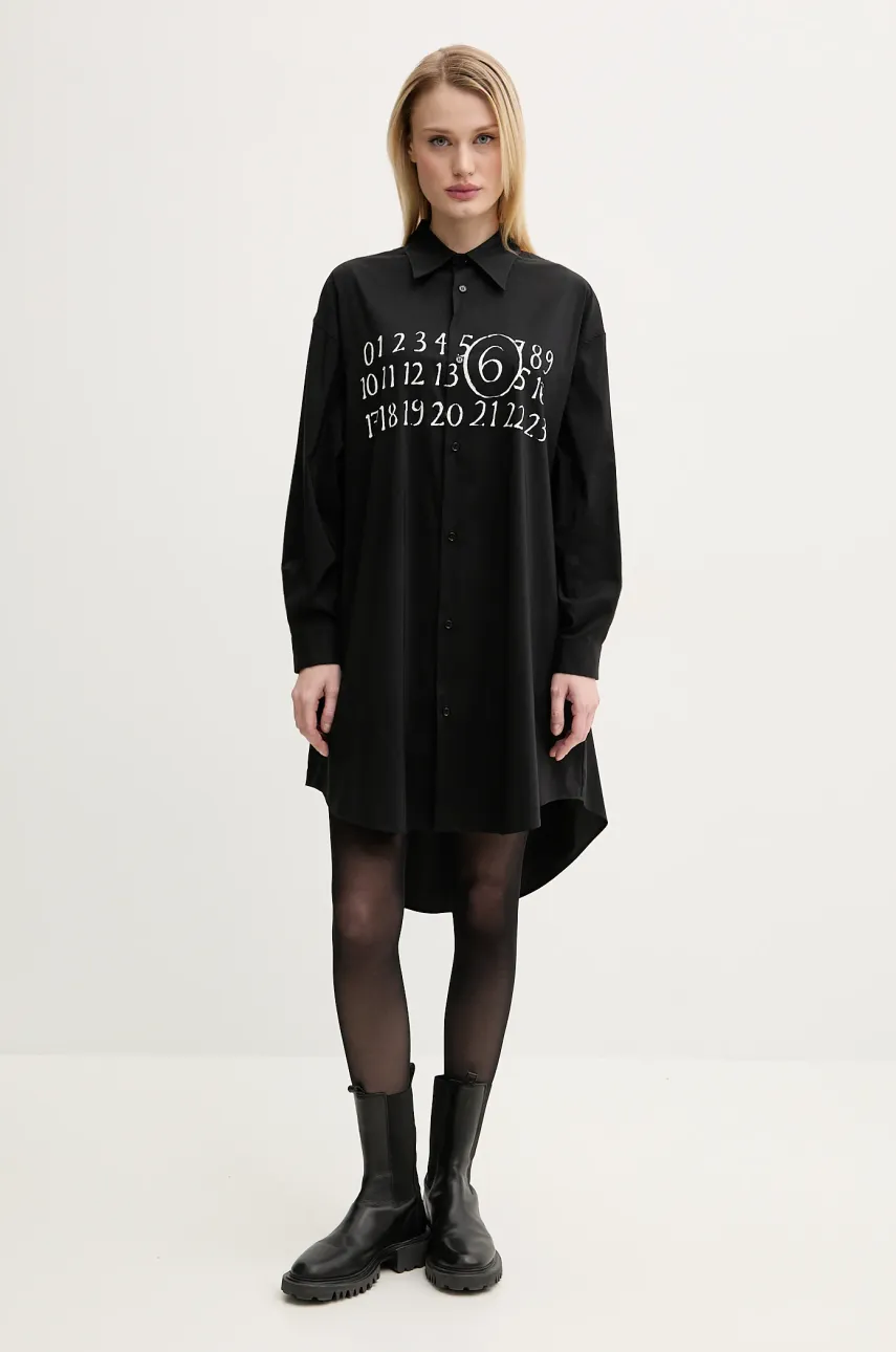 Платье MM6 Maison Margiela цвет чёрный mini oversize S52CT0788.M35043 Платье MM6 Maison Margiela цвет чёрный mini oversize S52CT0788.M35043