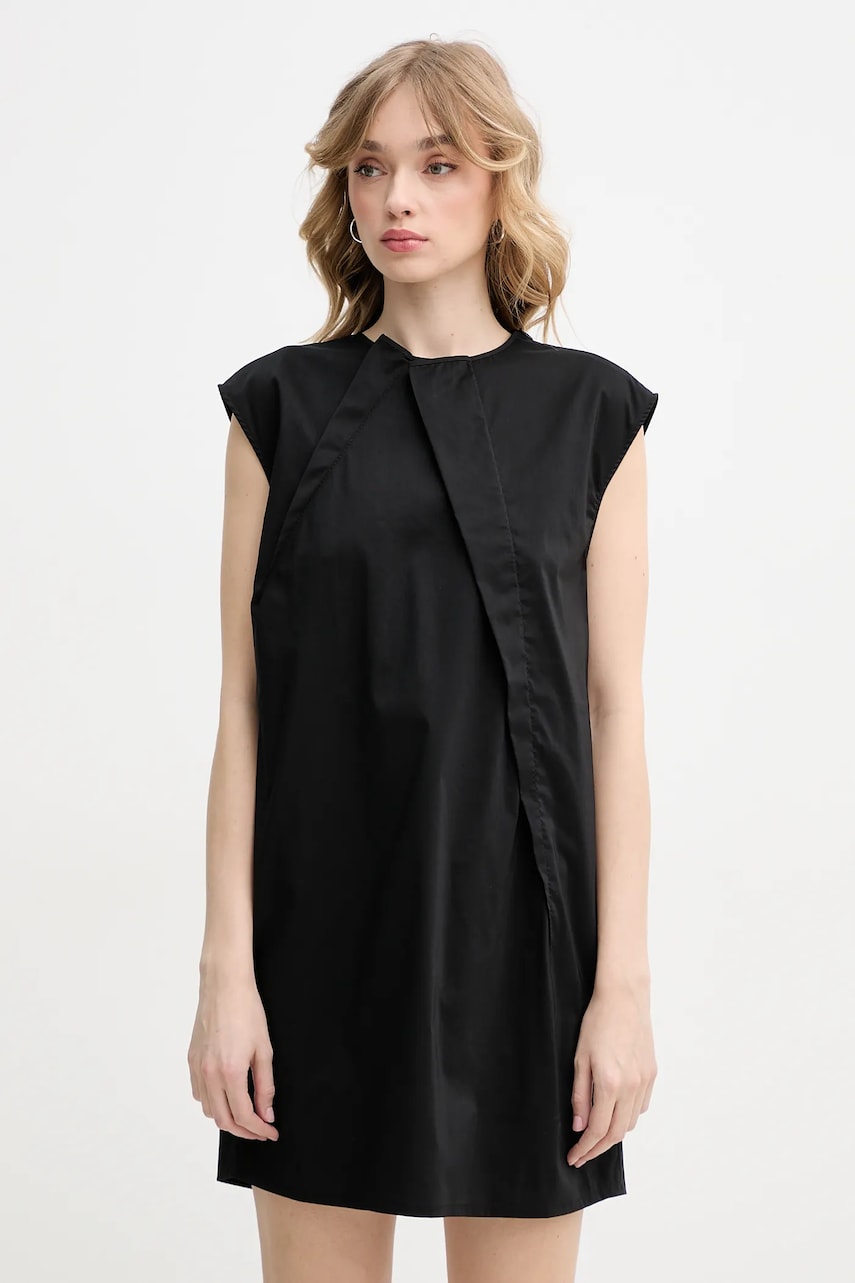 Сукня MM6 Maison Margiela колір чорний mini пряма S52DA0066.M35043