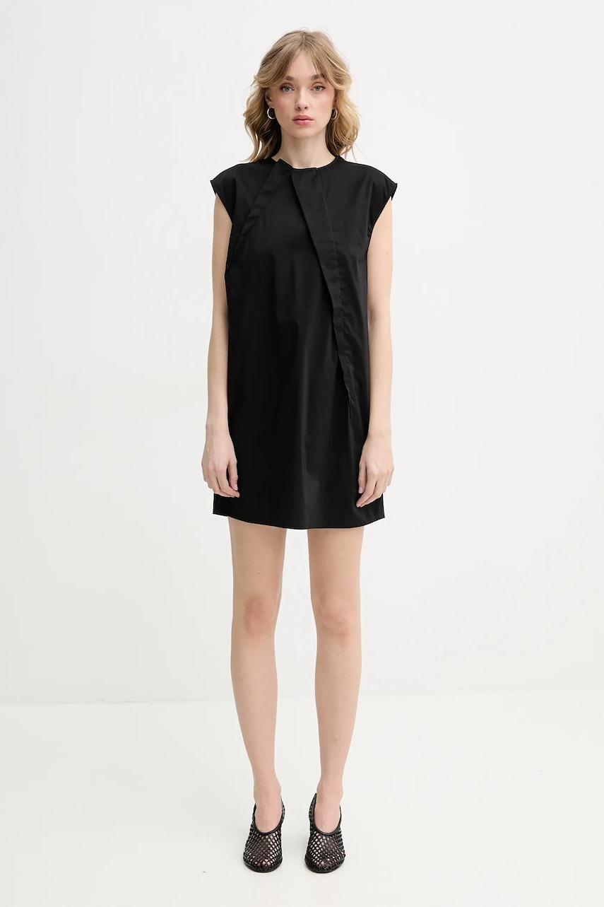 Платье MM6 Maison Margiela цвет чёрный mini прямое S52DA0066.M35043 Платье MM6 Maison Margiela цвет чёрный mini прямое S52DA0066.M35043