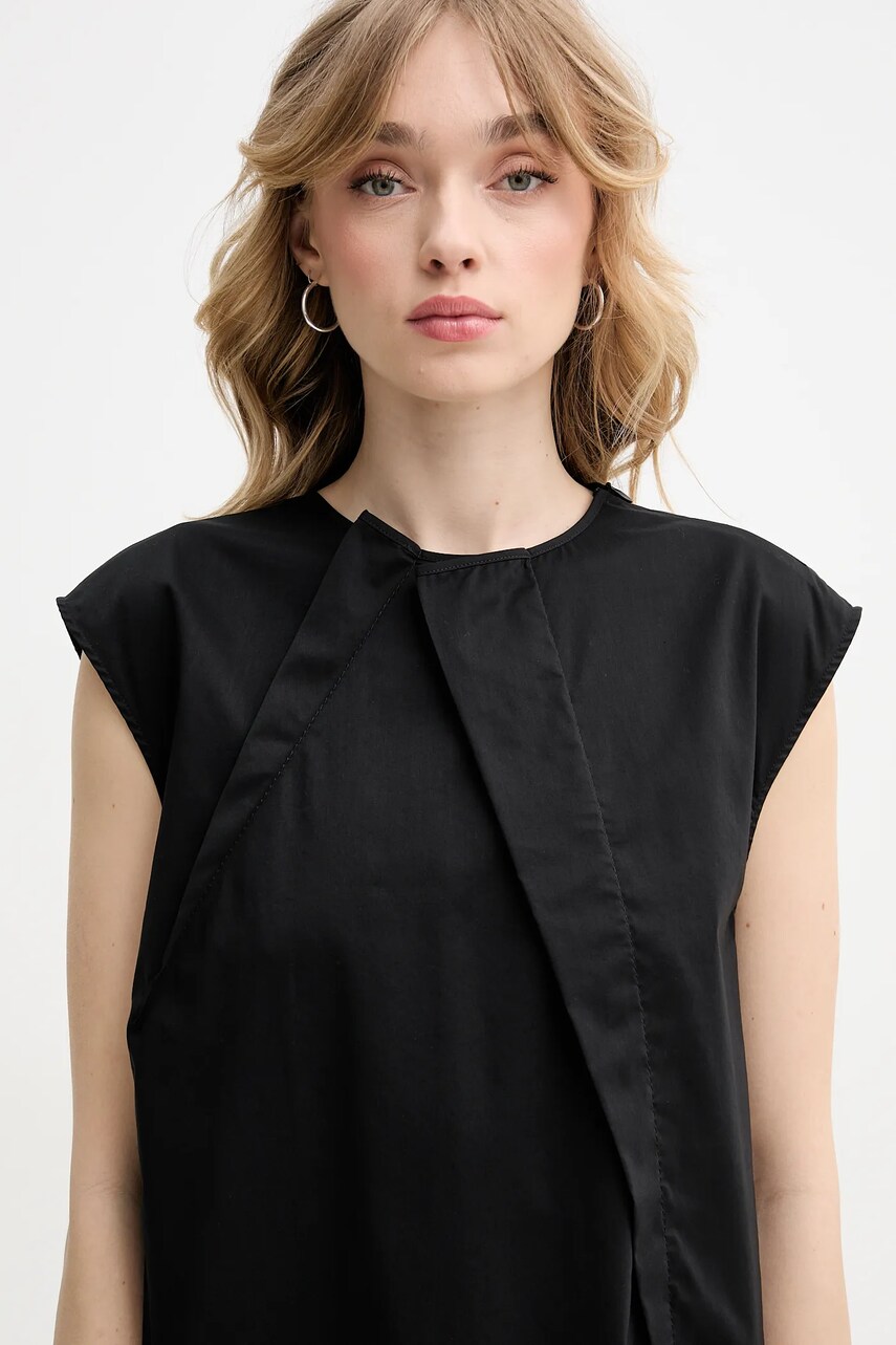 Сукня MM6 Maison Margiela колір чорний mini пряма S52DA0066.M35043