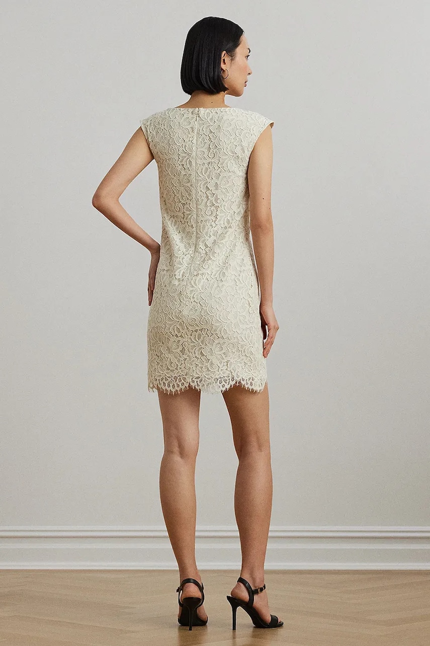 Платье Lauren Ralph Lauren цвет бежевый mini прямое 200963722 Платье Lauren Ralph Lauren цвет бежевый mini прямое 200963722