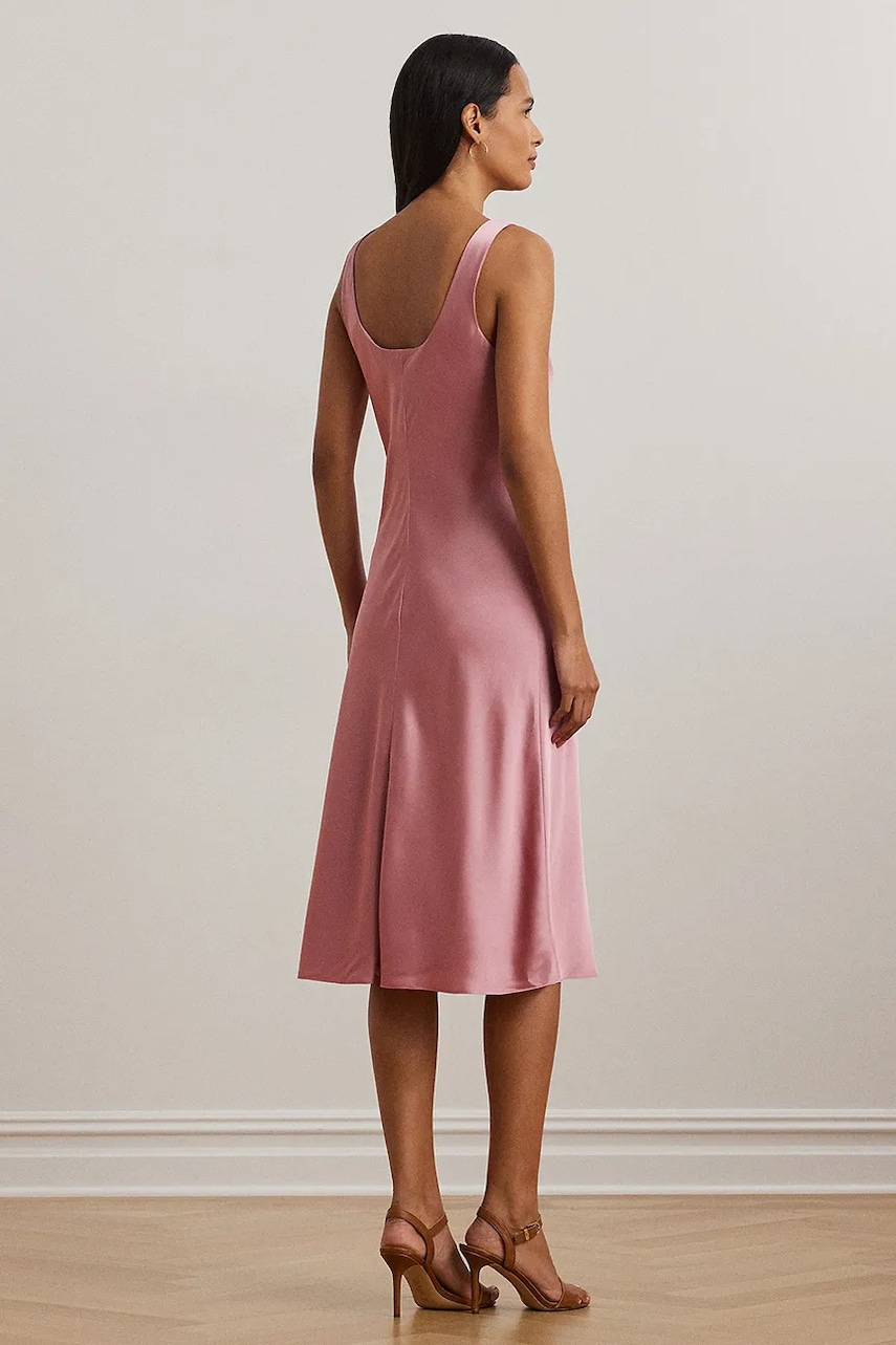 Платье Lauren Ralph Lauren цвет розовый midi расклешённое 200970168 Платье Lauren Ralph Lauren цвет розовый midi расклешённое 200970168