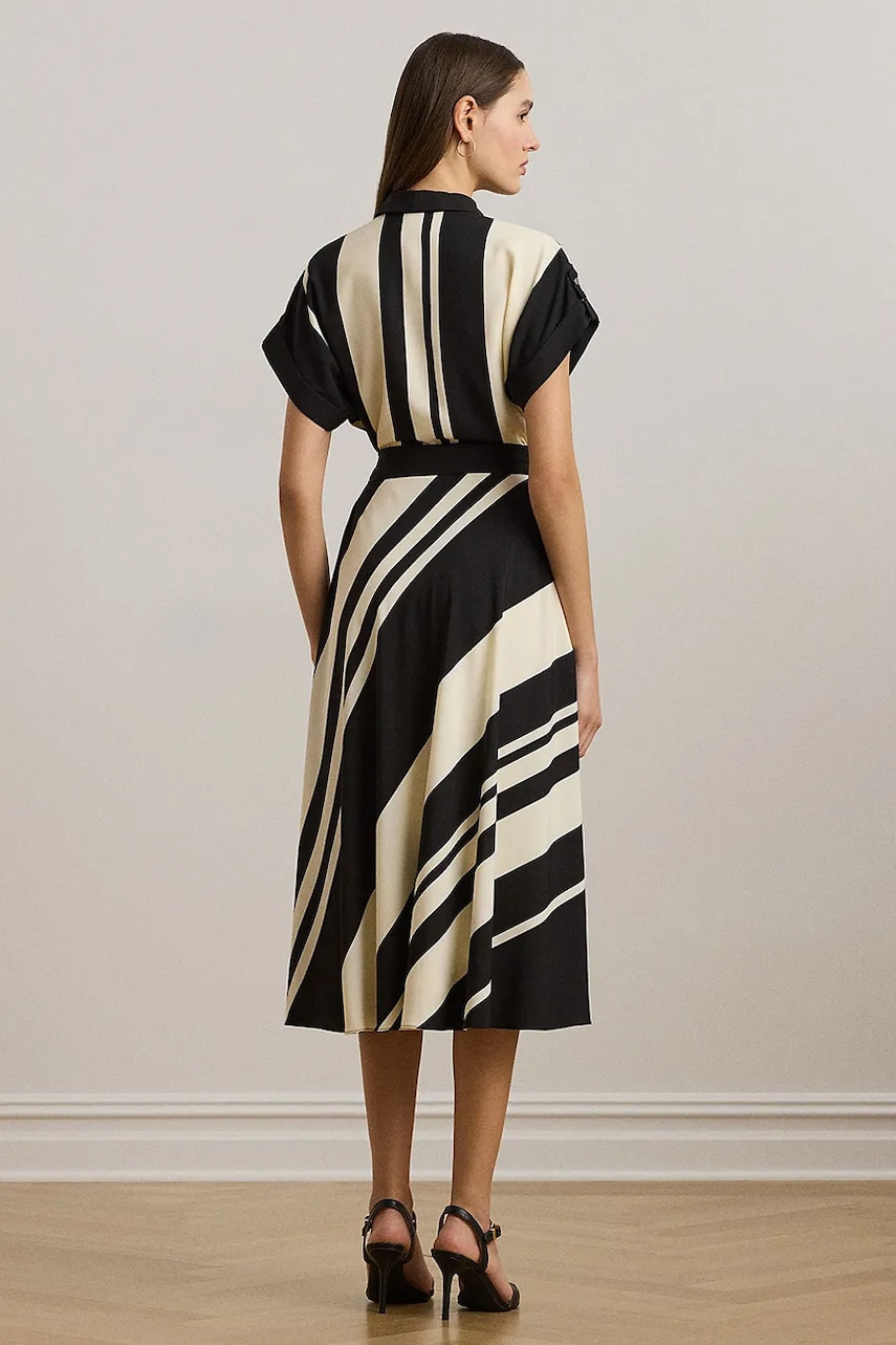 Платье Lauren Ralph Lauren цвет чёрный midi расклешённое 250963463 Платье Lauren Ralph Lauren цвет чёрный midi расклешённое 250963463