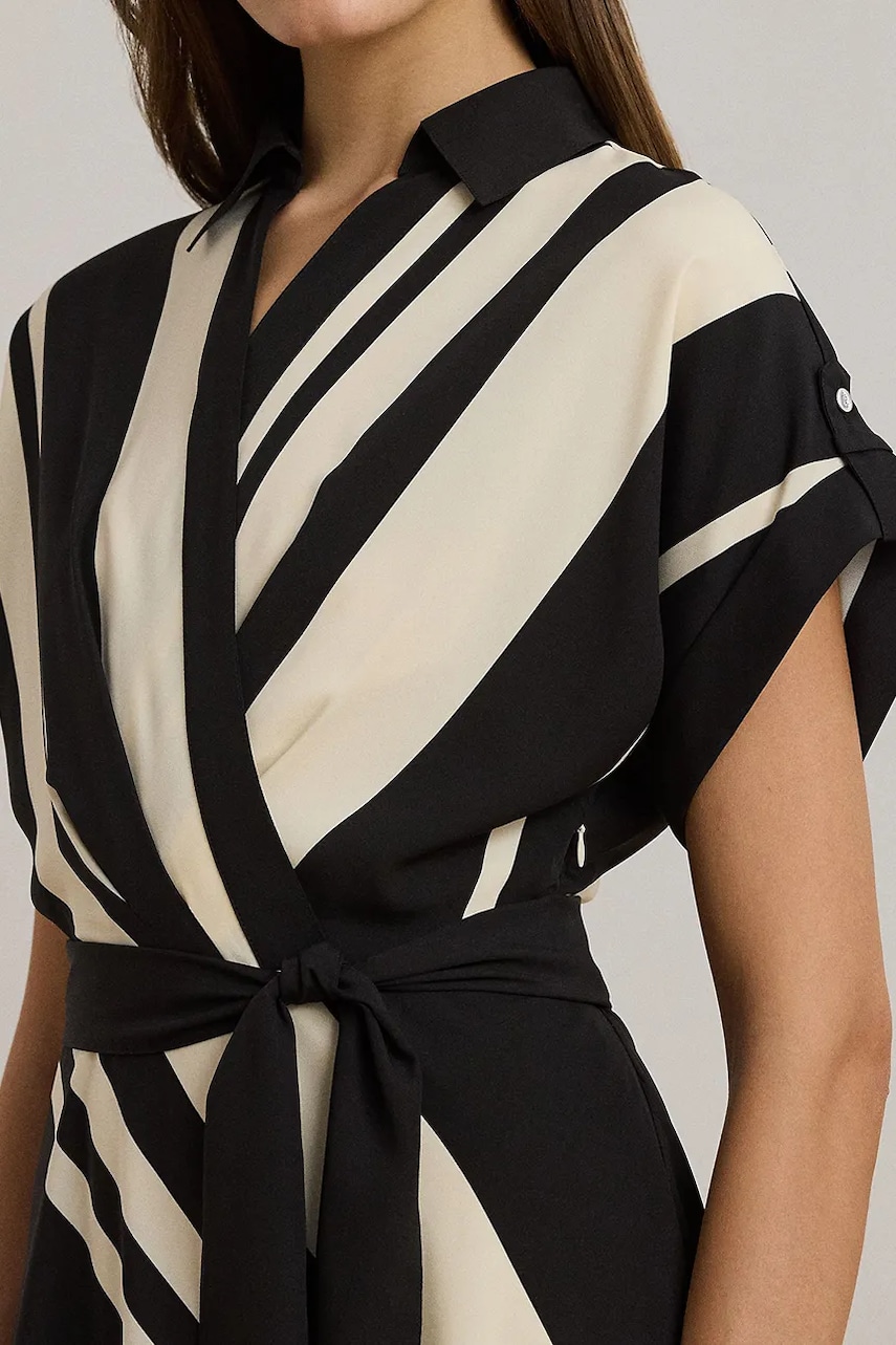Сукня Lauren Ralph Lauren колір чорний midi розкльошена 250963463