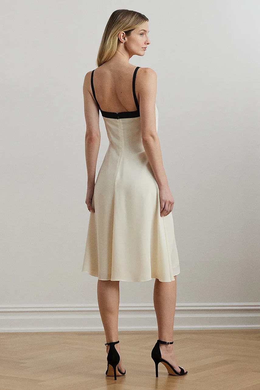Платье Lauren Ralph Lauren цвет бежевый mini расклешённое 250963709 Платье Lauren Ralph Lauren цвет бежевый mini расклешённое 250963709