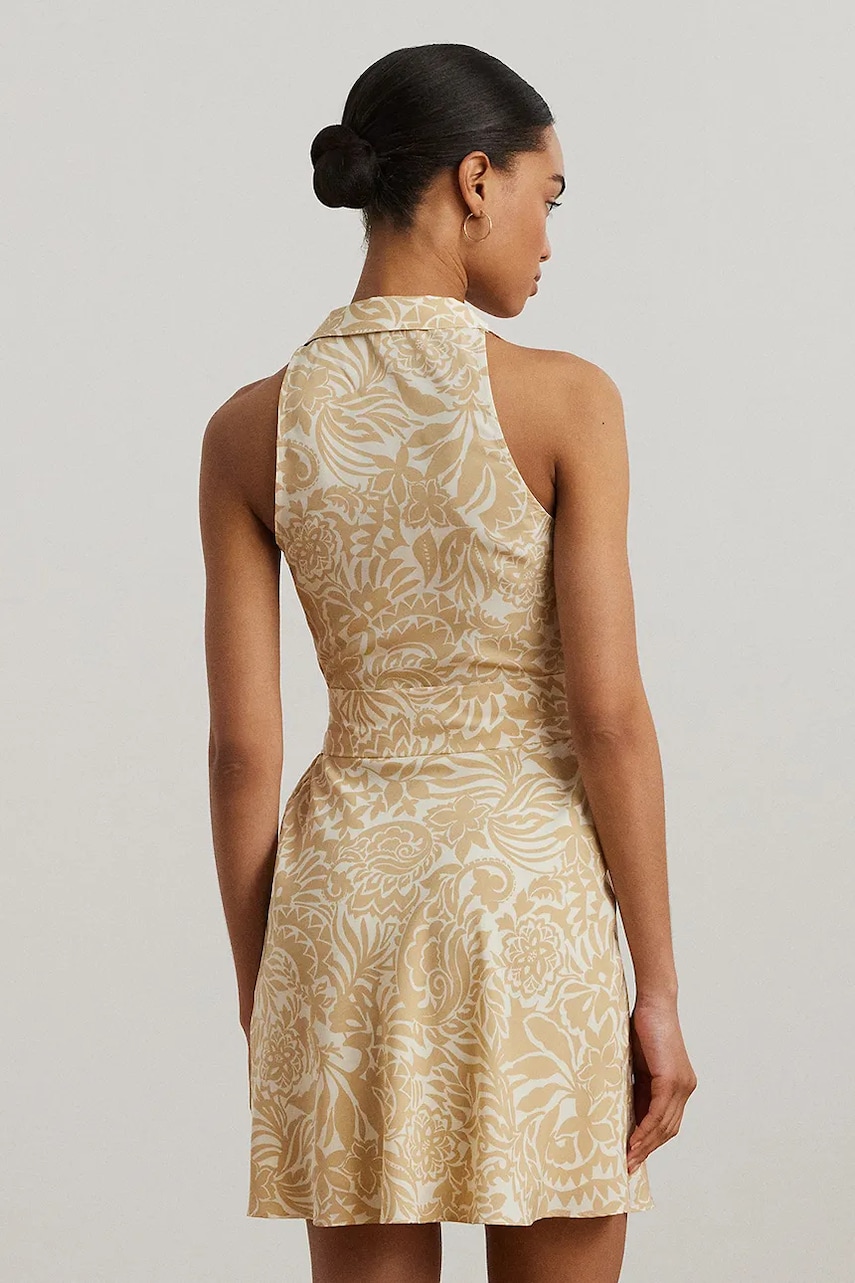 Платье Lauren Ralph Lauren цвет бежевый mini расклешённое 250963716 Платье Lauren Ralph Lauren цвет бежевый mini расклешённое 250963716