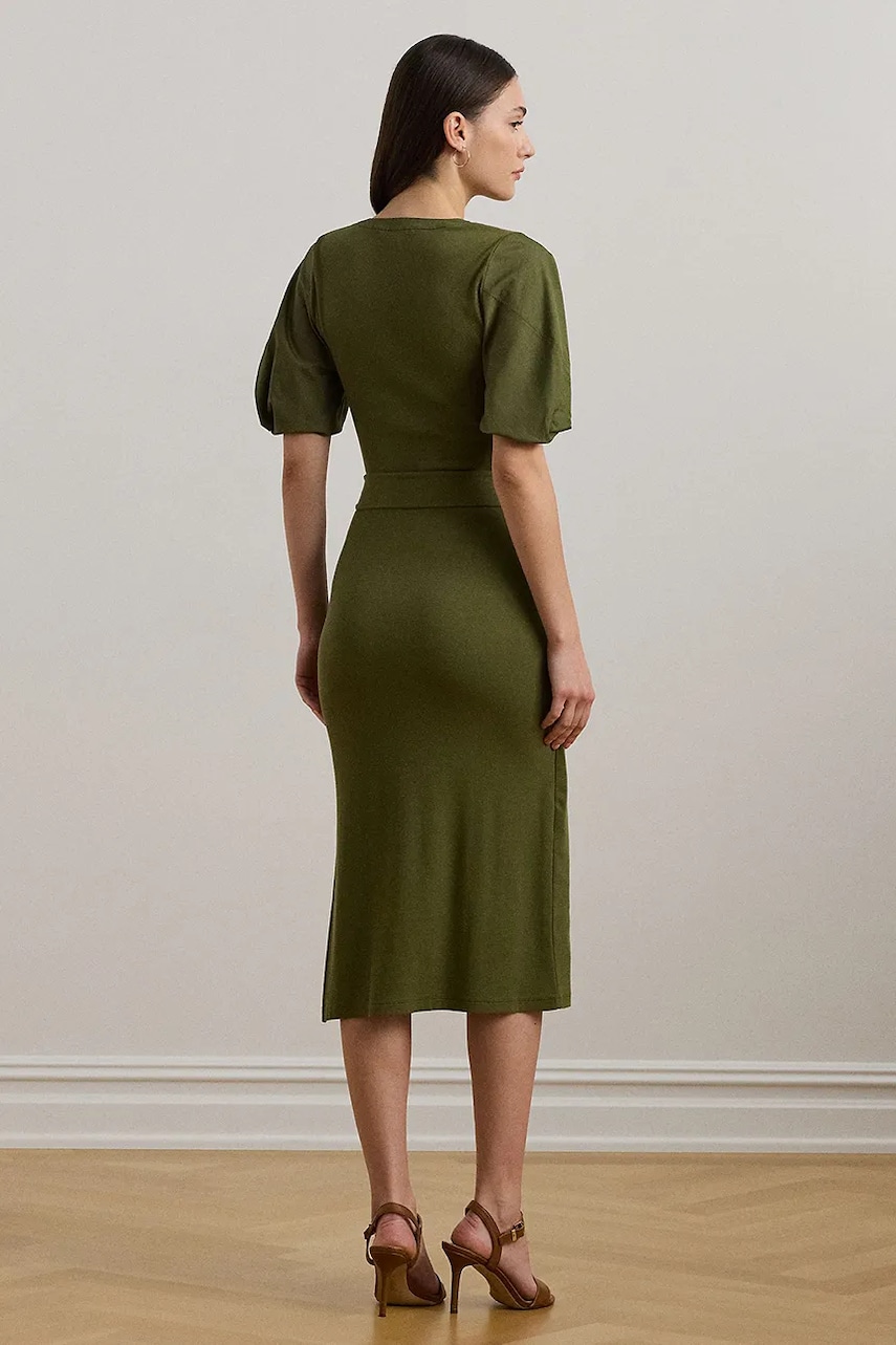 Платье Lauren Ralph Lauren цвет зелёный midi облегающее 250964070 Платье Lauren Ralph Lauren цвет зелёный midi облегающее 250964070