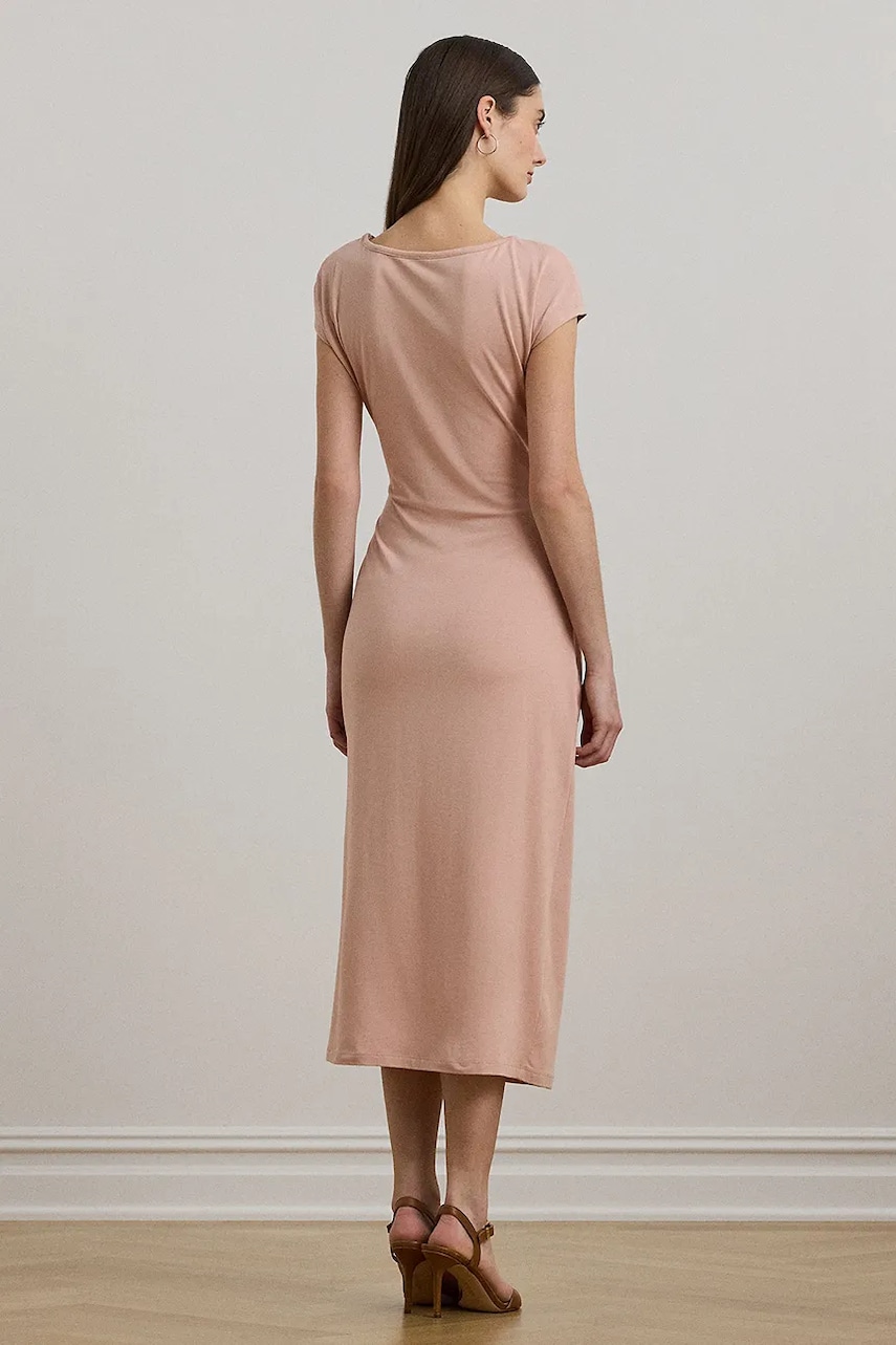 Платье Lauren Ralph Lauren цвет оранжевый midi облегающее 250964086 Платье Lauren Ralph Lauren цвет оранжевый midi облегающее 250964086