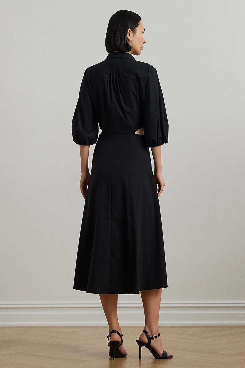 Платье Lauren Ralph Lauren цвет чёрный midi расклешённое 250964227 Платье Lauren Ralph Lauren цвет чёрный midi расклешённое 250964227