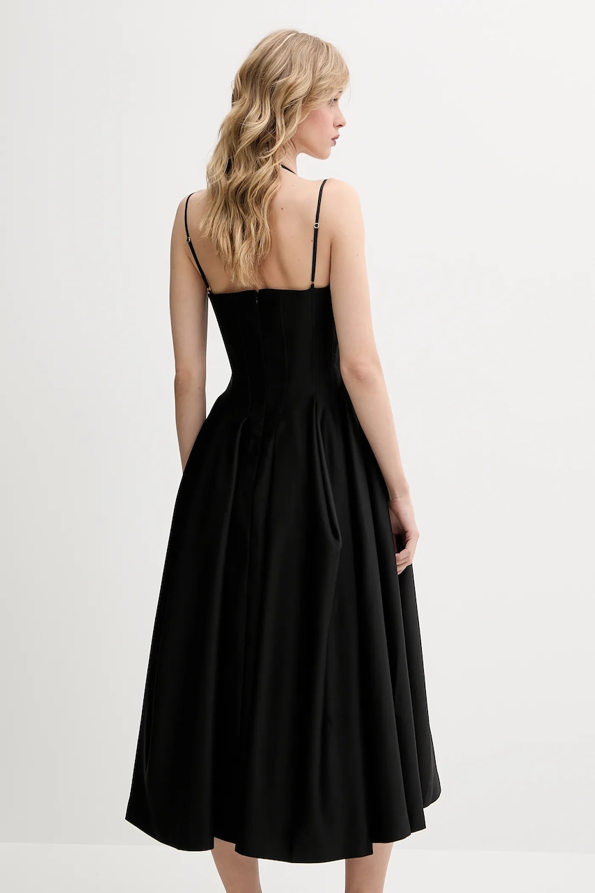 Сукня Stine Goya колір чорний midi розкльошена SG-SS25-D092-2349