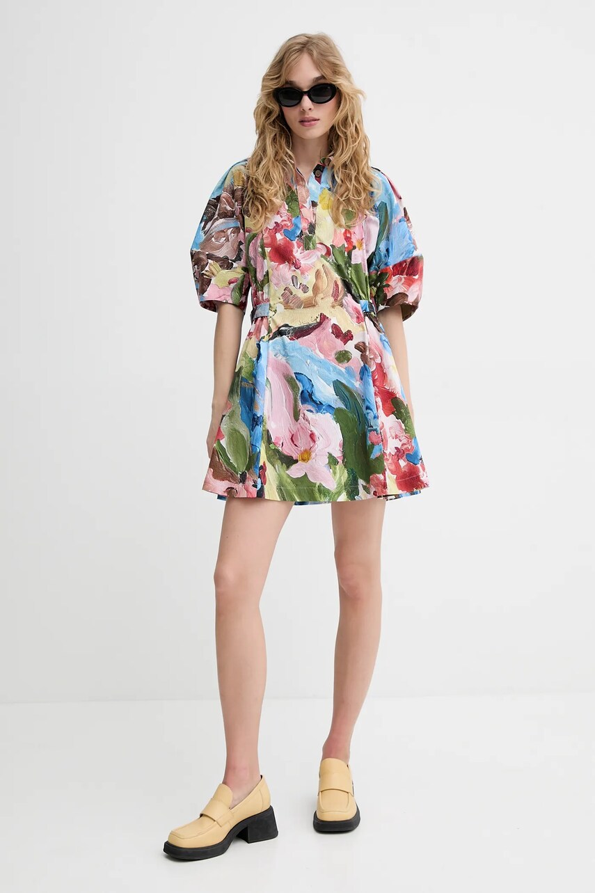Хлопковое платье Stine Goya mini расклешённое SG-SS25-D093-2340P Хлопковое платье Stine Goya mini расклешённое SG-SS25-D093-2340P