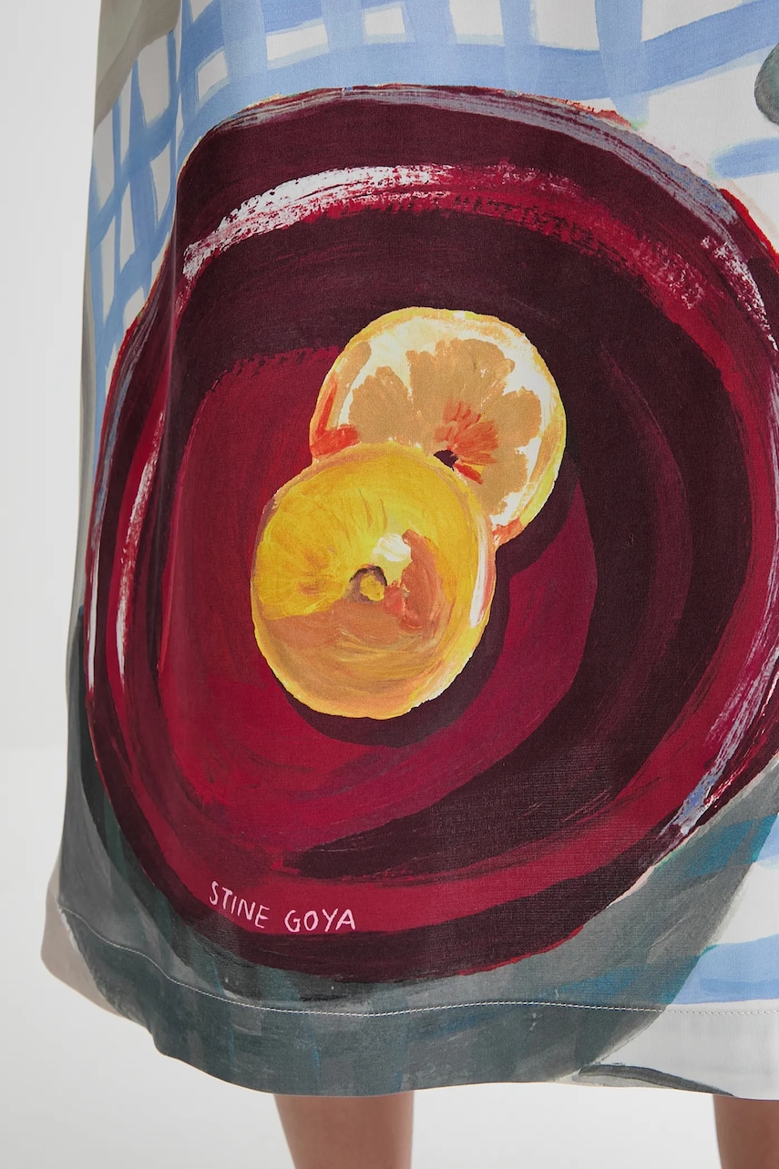 Сукня Stine Goya колір бежевий midi розкльошена SG-SS25-D017-2263