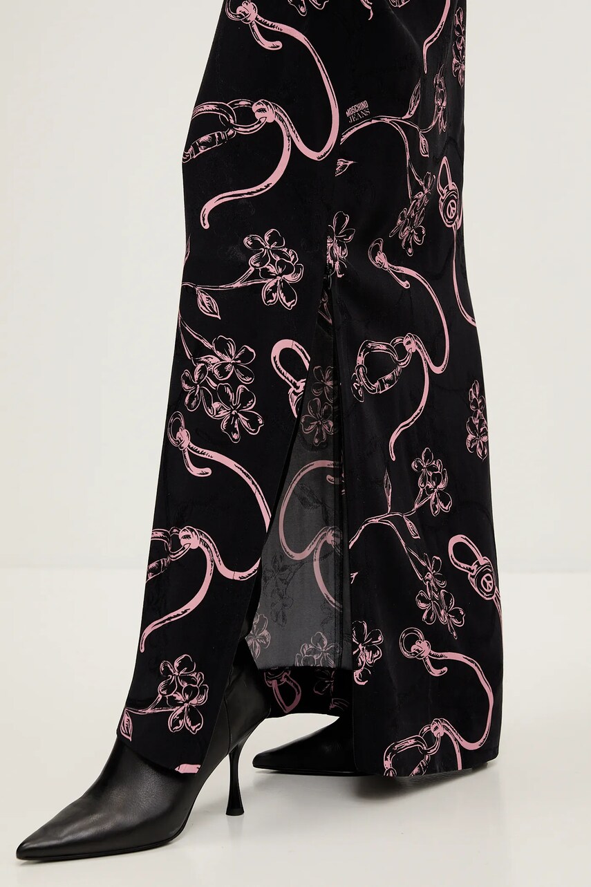 Сукня Moschino Jeans колір чорний maxi розкльошена 0412 3236
