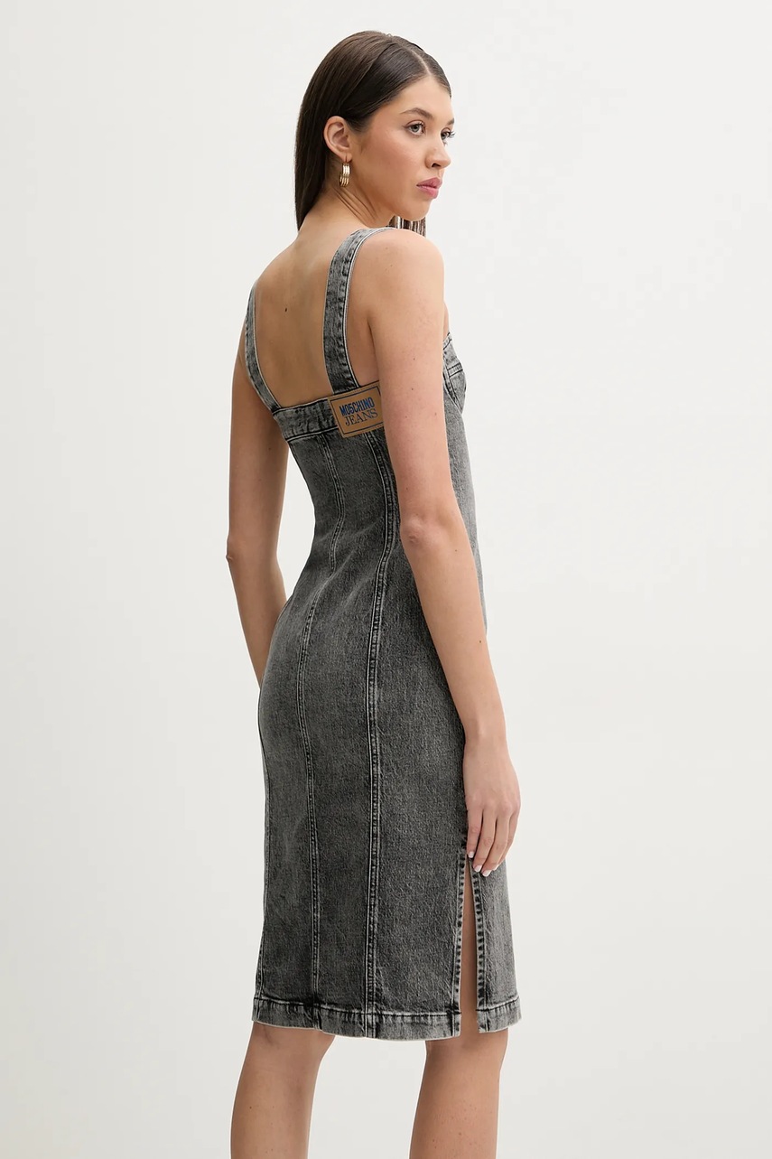Rifľové šaty Moschino Jeans