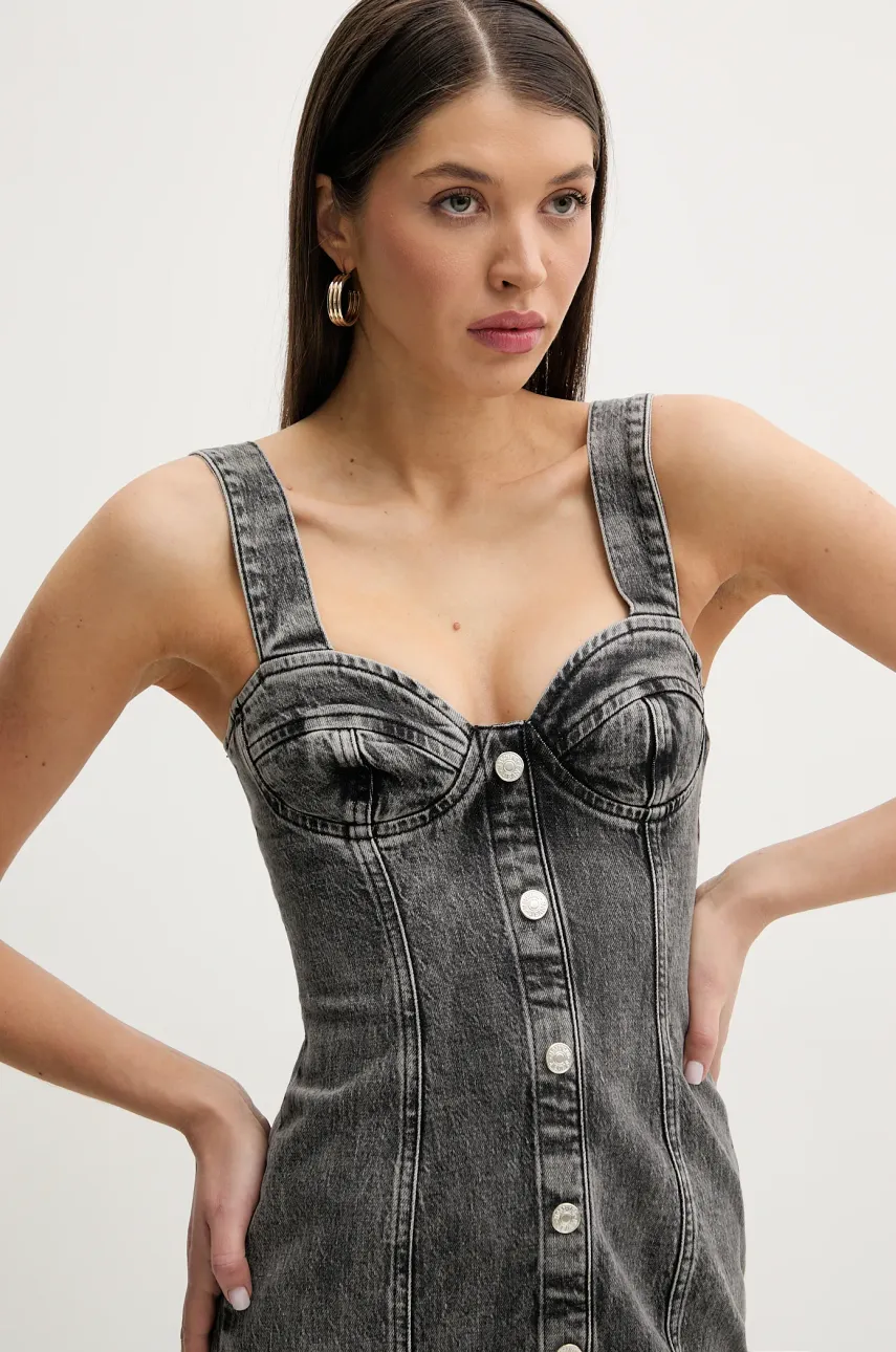 Rifľové šaty Moschino Jeans